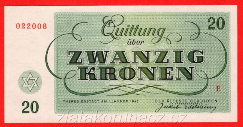 20 K - Terezínská poukázka E