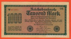 Německo - 1000 mark 15.9.1922 - série W-OE