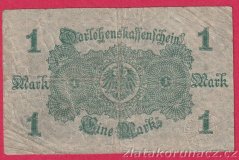Německo - 1 mark 12.8.1914 -  modrá pečeť č.36