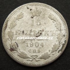 Rusko - 15 kopějka 1904 AR (AP)