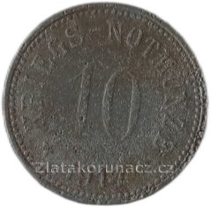 Německo - Arzberg - 10 Pfennig 1917