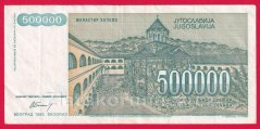 Jugoslávie - 500 000 Dinara 1993
