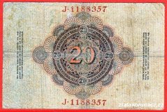Německo - 20 mark 21.4.1910 - série J