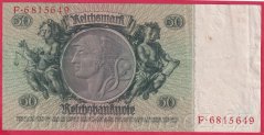 Německo - 50 Reichsmark 30.3.1933 - série F - M - 7 m.č.