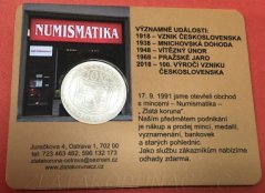 100. Výročí vzniku Československa - 10 Kč 1928 - Masaryk