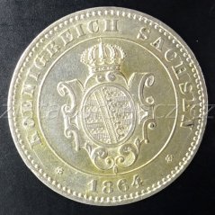 Německo - Sasko - 2 New Groschen 1864 B