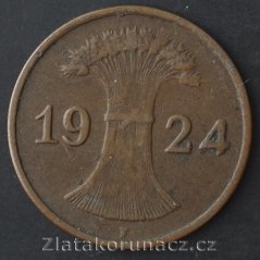 Německo - 1 Reichspfennig 1924 F