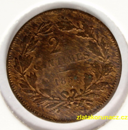 Luxembursko - 2 1/2 centimes 1854