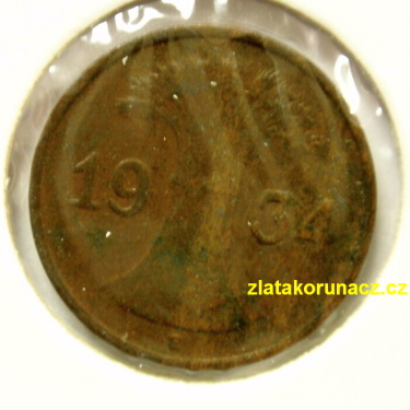 Německo - 1 Reichspfennig 1934 E