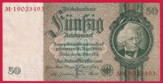 Německo - 50 Reichsmark 30.3.1933 - série M - F - 8 m.č.