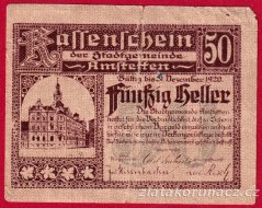 Amstetten - 50 haléřů - 1920 - hnědá