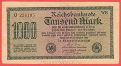 Německo - 1000 mark 15.9.1922 - série U-WB