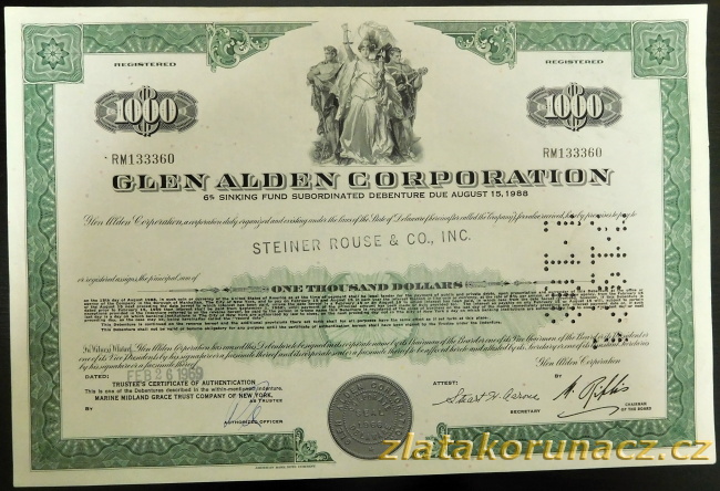 USA - Glen Alden Corp. - 1969