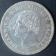 Německo - Sasko - 1/6 tolaru 1865 B - Johann