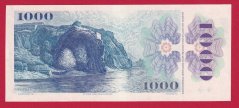 Česká republika - 1000 korun 1985 kolek lepený ,C 85