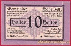 Hohenzell - 10 haléřů - 1920