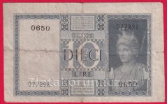 Itálie - 10 Lire 1939
