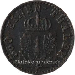 Prusko - 1 pfenning  1865 A