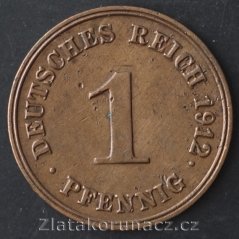 Německo - 1 Reich Pfennig 1912 G
