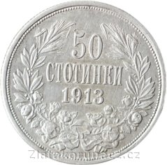 Bulharsko - 50 stotinki 1913