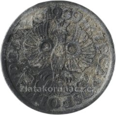 Polsko - 1 grosz 1939 zinek
