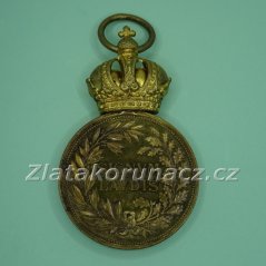 Vojenská záslužná medaile Signum Laudis F. J. I. - zlacený bronz