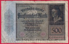 Německo - 500 Mark 27.3.1922 - série C-A