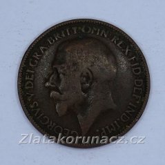 Anglie - 1/2 penny 1925