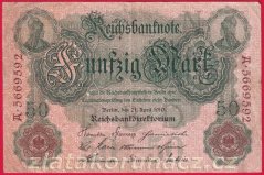 Německo - 50 mark 21.4.1910 - série A