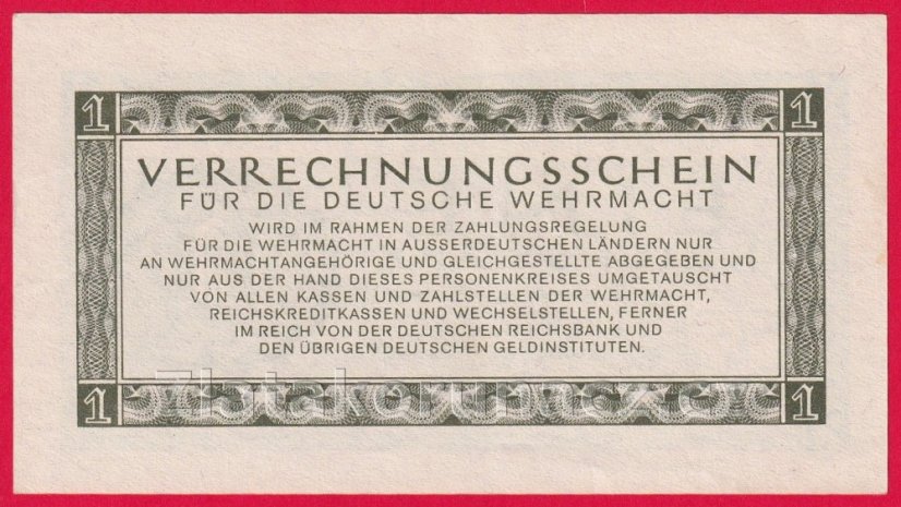 Německo - 1 Reichsmark (wehrmacht) - 15.9.1944