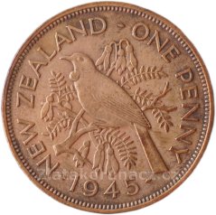 New Zealand - 1 penny 1945