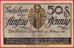 Drážďany - 50 pfennig - 1921