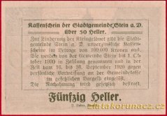 Stein an der Donau - 50 haléřů - 1920 - zelená