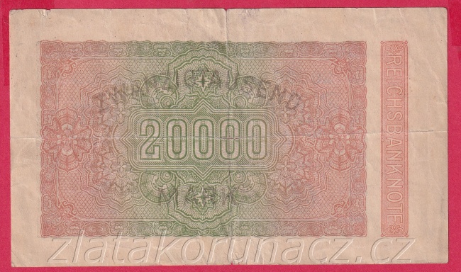 Německo - 20.000 mark 20.2.1923 - série B-HR - 6 m.č.
