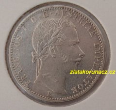 1/4 zlatník F.J.I-1862 E