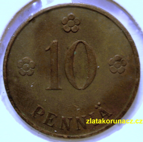 Finsko - 10 penniä 1927