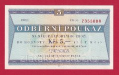 5 Tkčs - Tuzexová poukázka 1972/ I