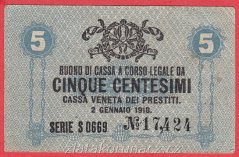Itálie - 5 Centesimi 1918