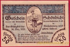 Schönbichl - 50 haléřů - 1920