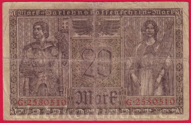 Německo - 20 mark 20.2.1918 - série G