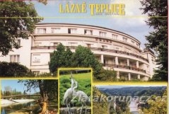 Teplice nad Bečvou - lázeňský dm Praha, dřevěná plastika Josefa Musila