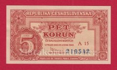 5 Kčs 1949 A 15