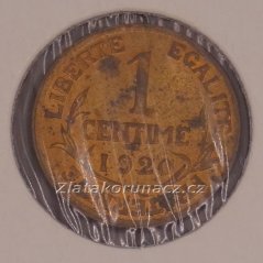 Francie - 1 centime 1920