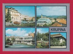 Krupina - pohled na město, park