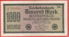 Německo - 1000 Mark 15.9. 1922, série J-BK
