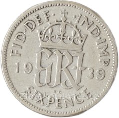 Anglie - 6 pence 1939