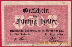 Jauernig - 50 haléřů - 1919