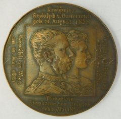 Rudolf  a Stefanie -  Vzpomínka na svatbu 1881-kalendář
