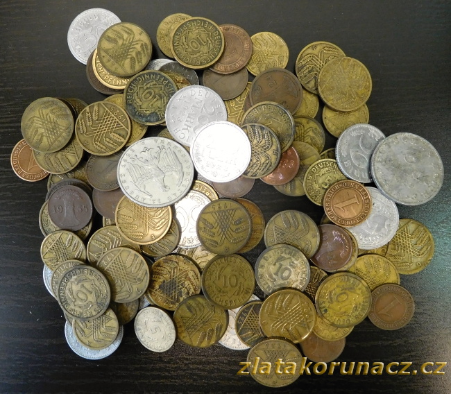 Konvolut mincí Německo - Výmarská republika -  100 ks I.