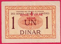 Jugoslávie - Jugoslávie -4 Kronen- 1 Dinar 1919